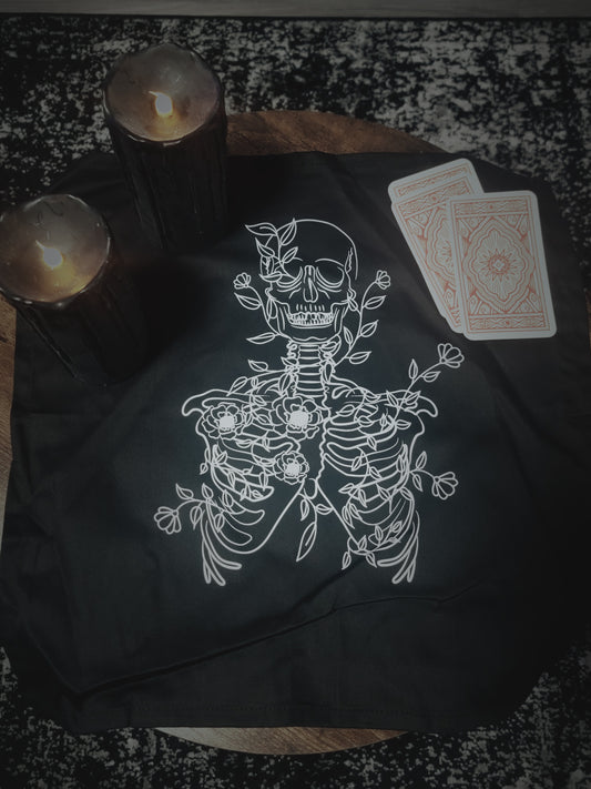 Floral Skeleton Altar Cloth