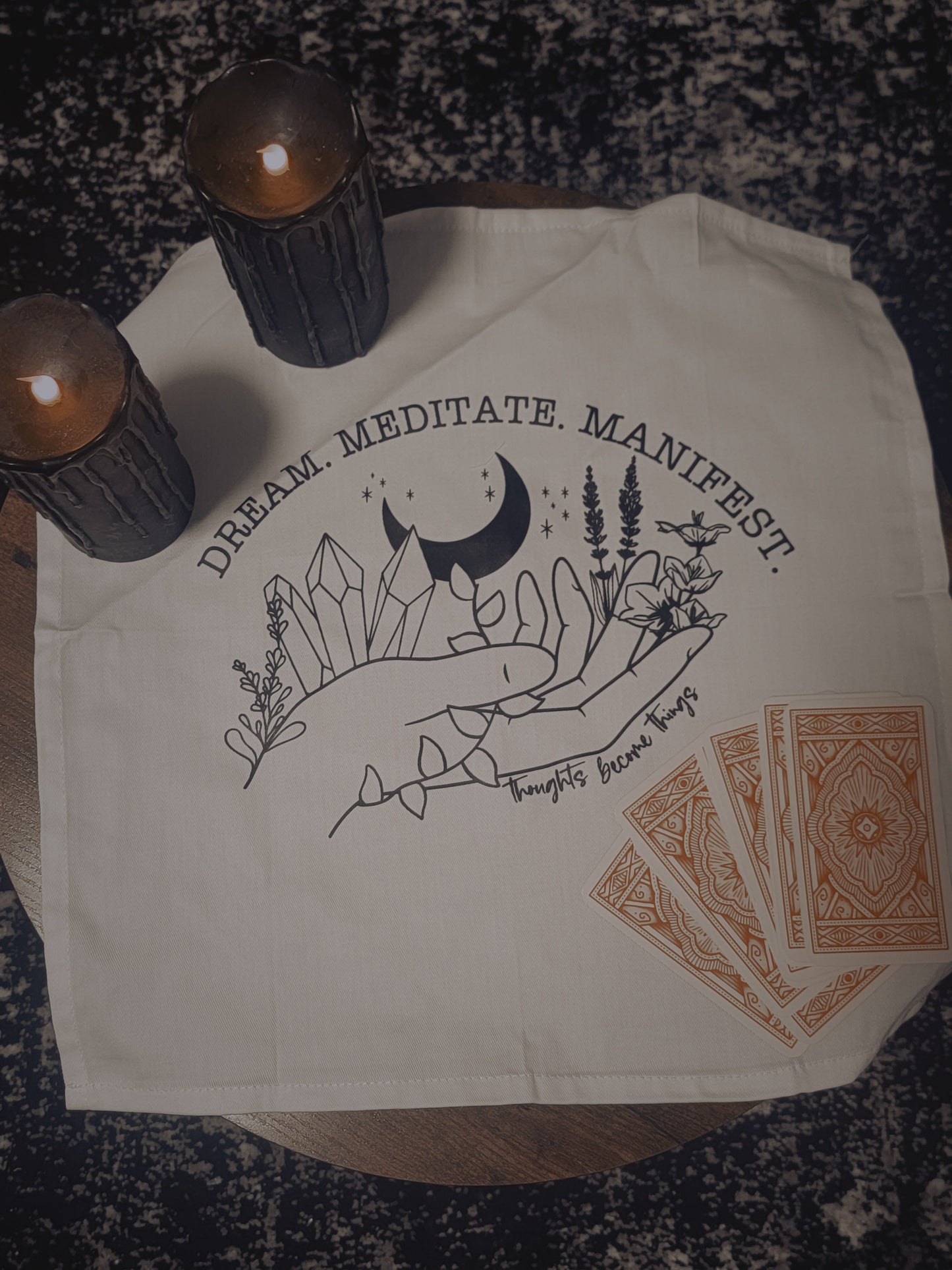 Dream Meditate Manifest Altar Cloth
