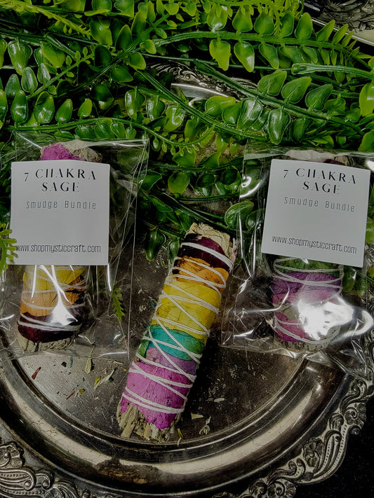 7 Chakra Sage Smudge Stick
