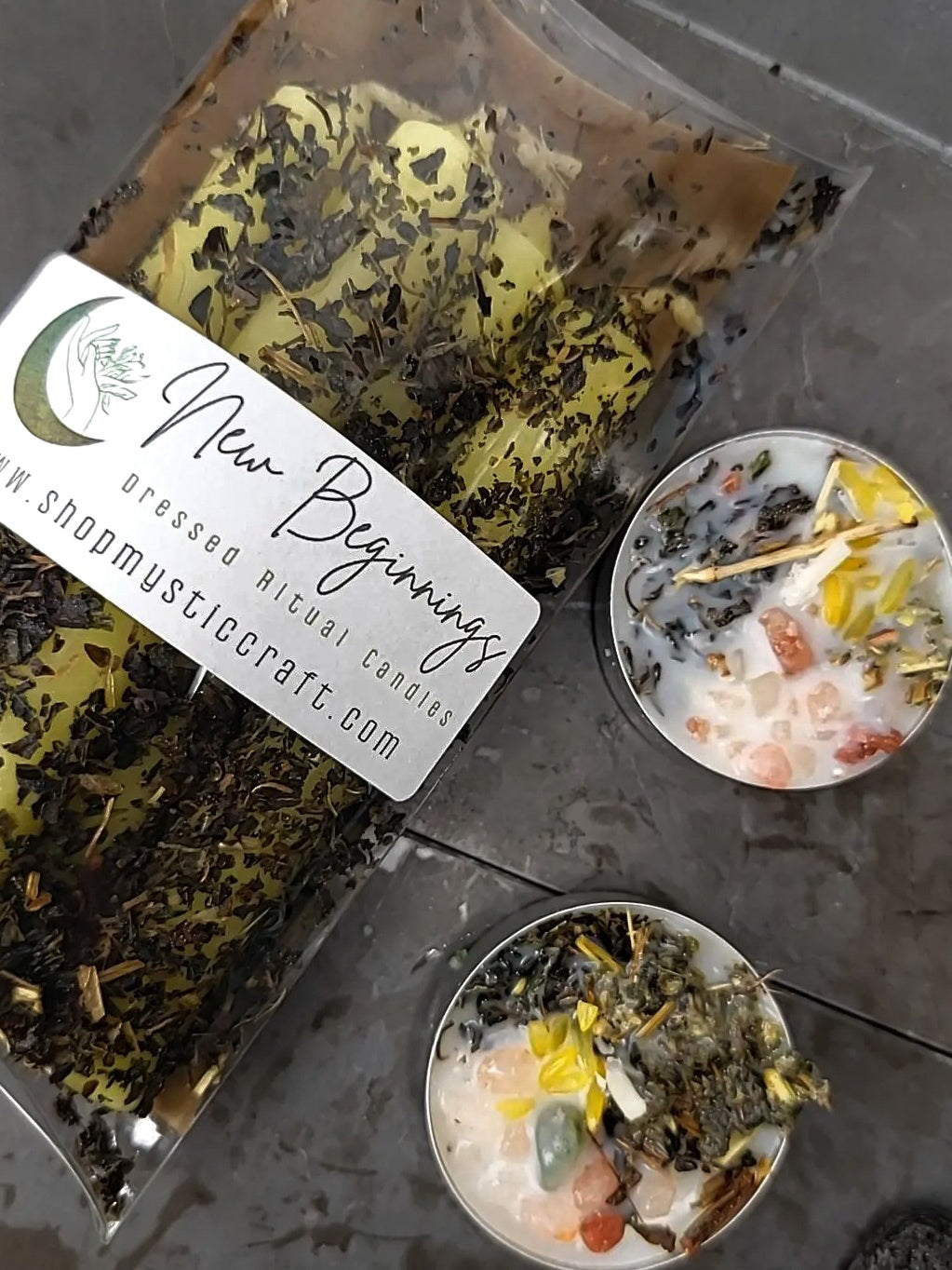 New Beginnings Dressed Ritual Candles