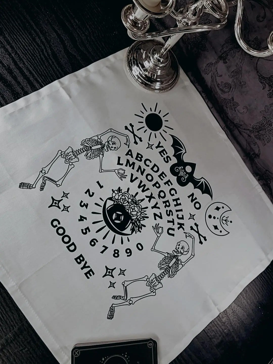 Skeleton Ouija Altar Cloth