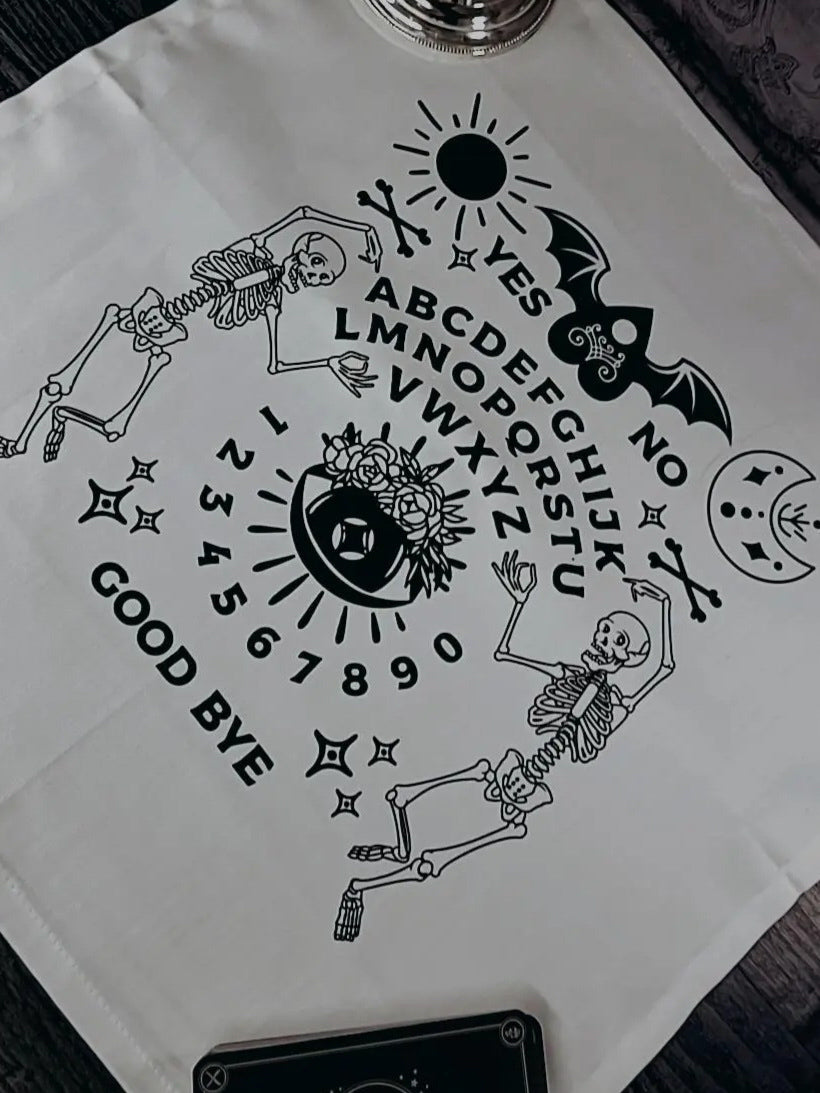 Skeleton Ouija Altar Cloth