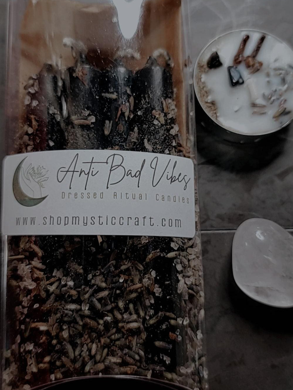 Anti Bad Vibes Dressed Ritual Candles