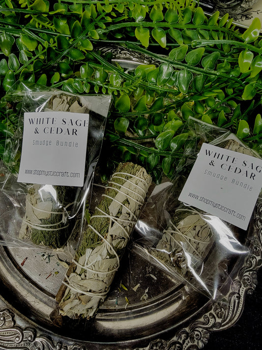 White Sage & Cedar Smudge Stick