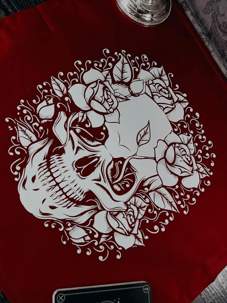 Skull & Roses Altar Cloth